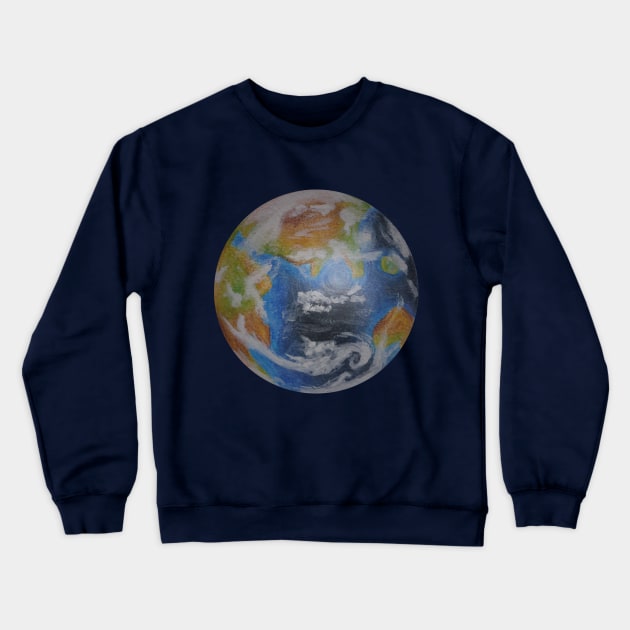 Planet Earth Crewneck Sweatshirt by drawnexplore